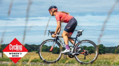 Female cyclist wearing a pair of the best cycling shorts for women